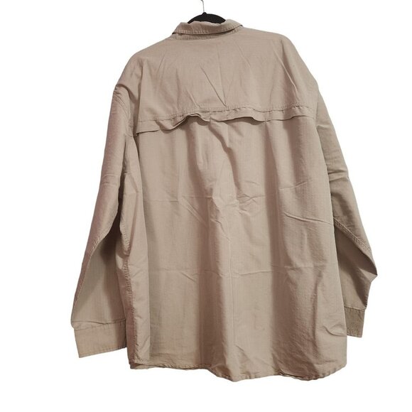 Northwest Territory Mens Fishing shirt, XXXL Tan long sleeve Button up - Picture 2 of 8